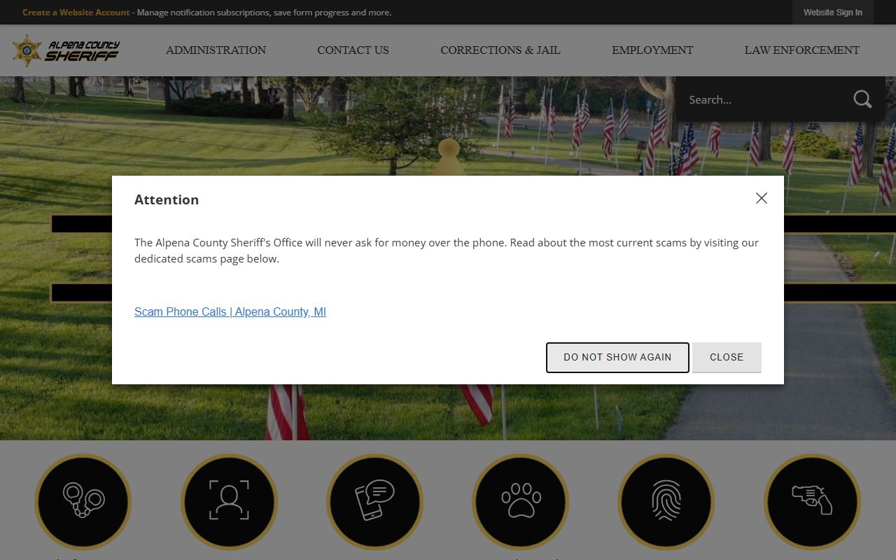 Alpena County Sheriff sex offender registry