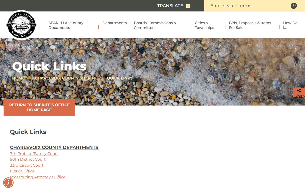 Charlevoix County Sheriff sex offender registry resources