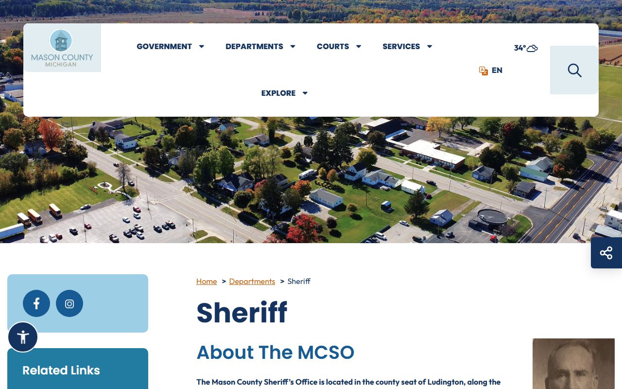 Mason County Sheriff's Office page for Mason County sex offender registry