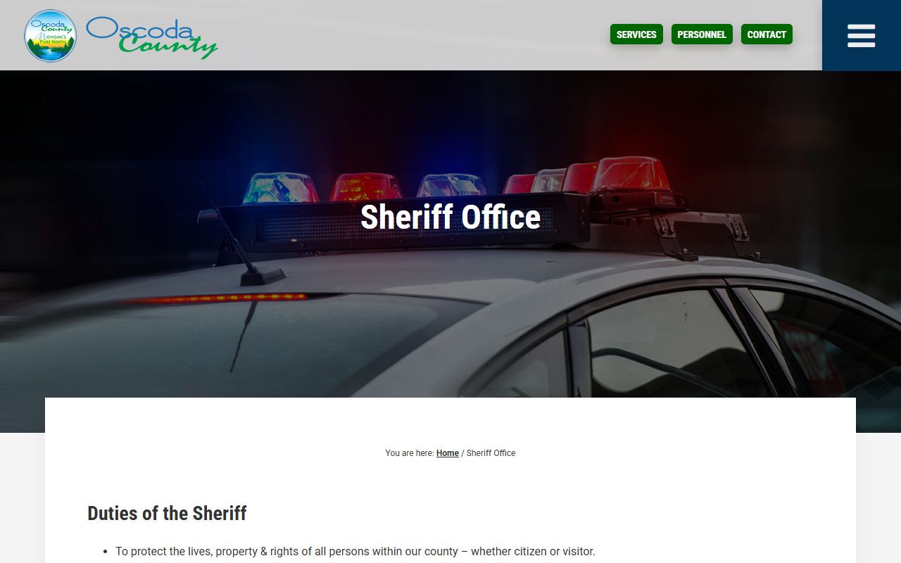 Oscoda County Sheriff sex offender registry